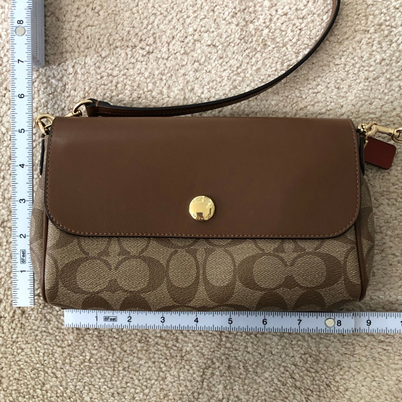 Coach Reversible Signature Coated Canvas Crossbody Bag Brown Leather F59534 - Picture 12 of 12